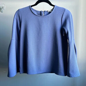 Green Envelope by Los Angeles Purple Top with Bell Sleeves | 70s | Bell Sleeves